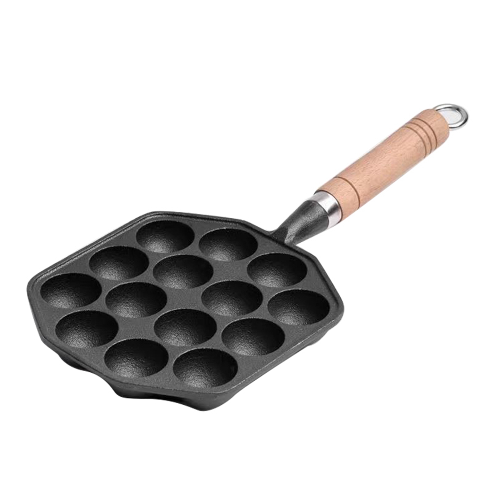 Takoyaki Pan Cast - ถาดอบแพนเค้กบอล กระทะทำทาโกะยากิ ทำความสะอาดง่าย ทำจากเหล็กหล่อ 14 หลุม