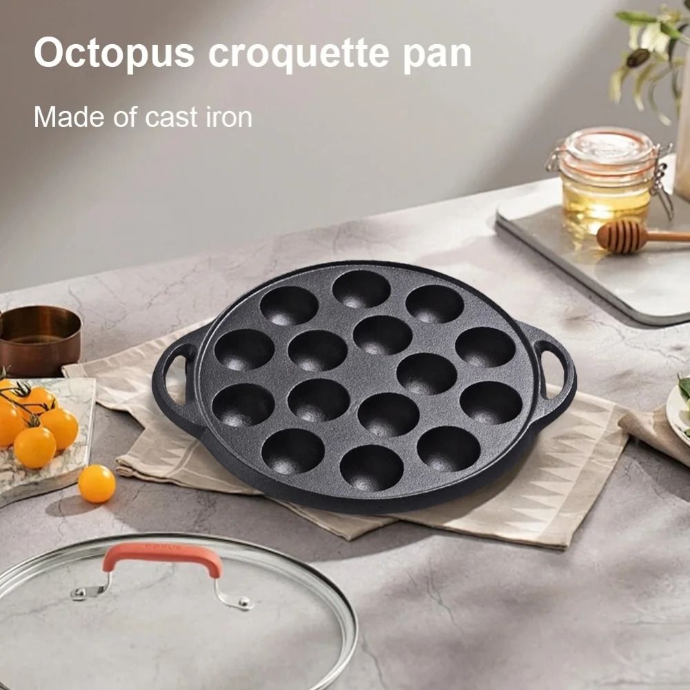 กระทะทาโกะยากิเหล็กหล่อ 15 หลุ - Takoyaki Pan Cast บทวิจารณ์และราคา