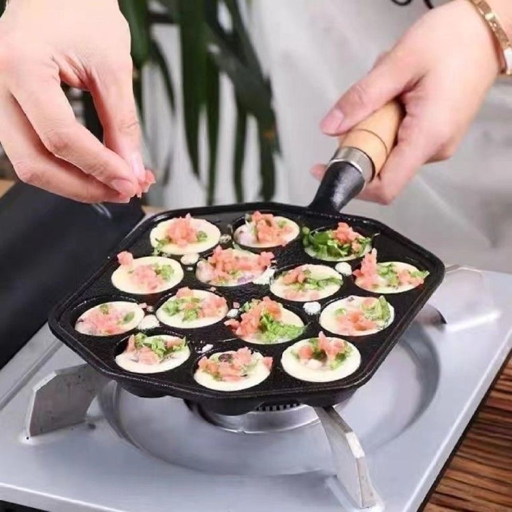 กระทะทาโกะยากิเหล็กหล่อ เครื่อ - Takoyaki Pan Cast บทวิจารณ์และราคา