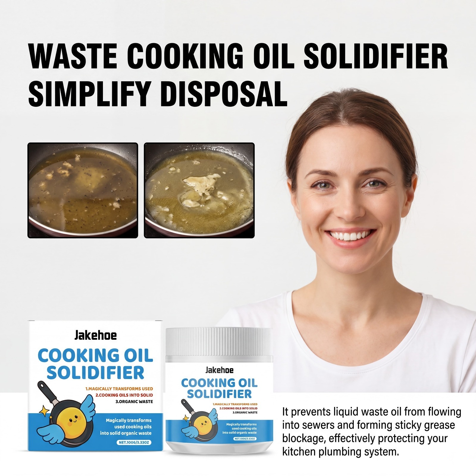 ผงทำให้น้ำมันปรุงอาหารแข็งตัว  - Home Cooking Oil Disposal บทวิจารณ์และราคา