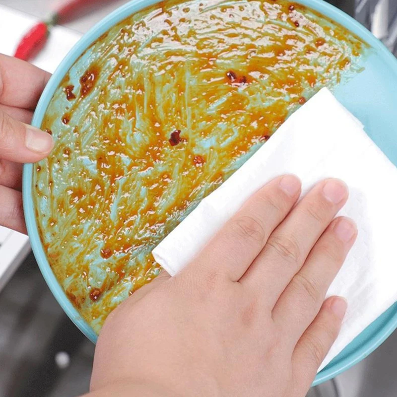 ผ้าเช็ดครัวแบบหนา 2 ม้วนใหญ่ เ - Home Cooking Oil Disposal บทวิจารณ์และราคา