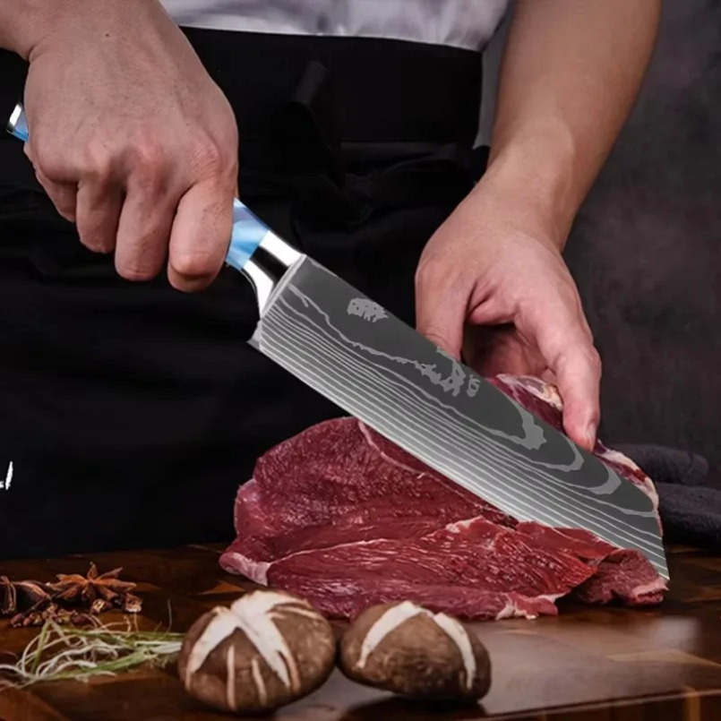มีดซันโตะกุเหล็กเลเซอร์ลายดามั - Home Cooking In Japanese บทวิจารณ์และราคา