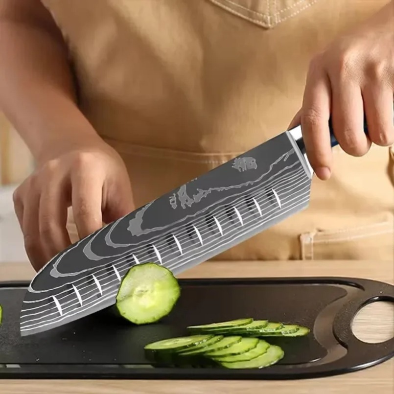 มีดซันโตะกุเหล็กเลเซอร์ลายดามั - Home Cooking In Japanese บทวิจารณ์และราคา