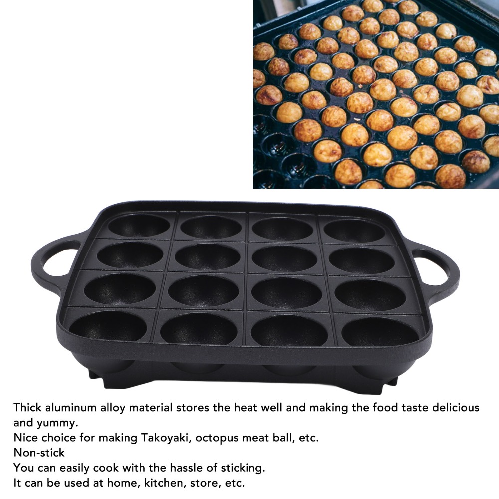 กระทะทาโกะยากิสีดำอเนกประสงค์  - Takoyaki Pan Cast บทวิจารณ์และราคา