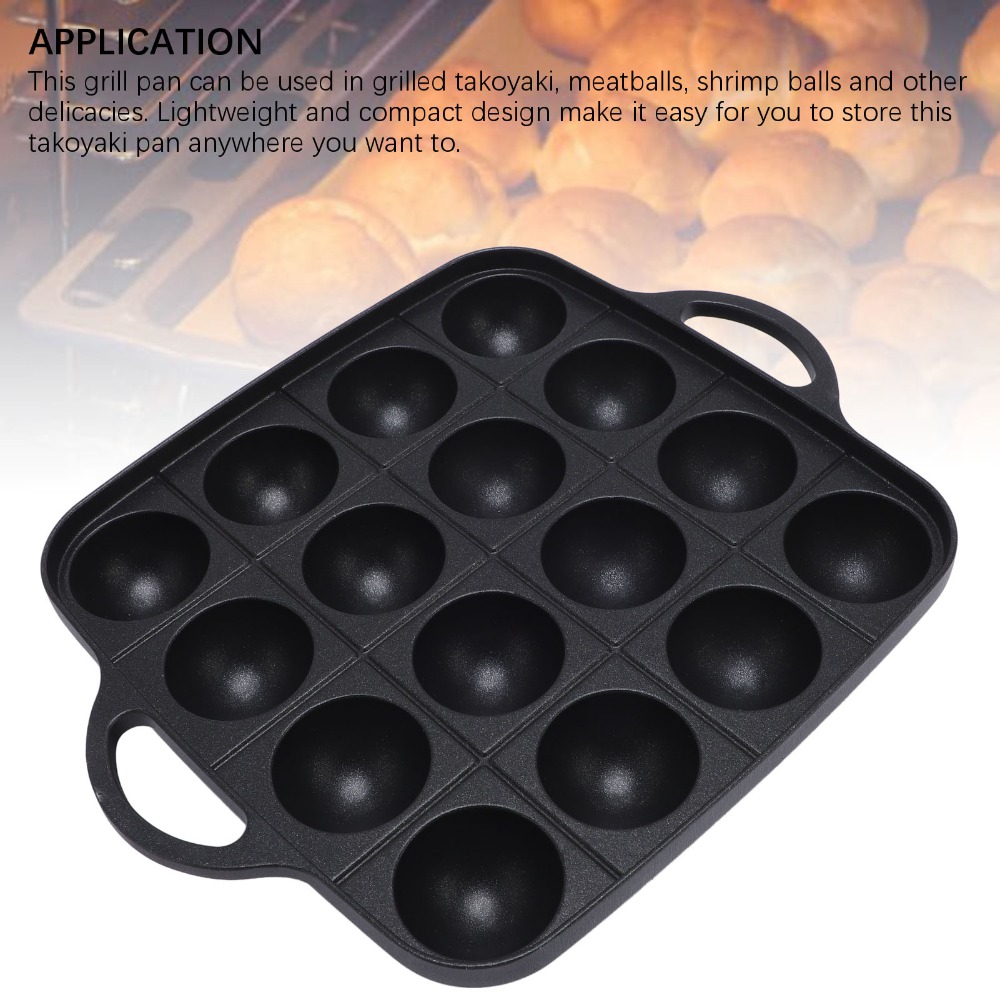 กระทะทาโกะยากิสีดำอเนกประสงค์  - Takoyaki Pan Cast บทวิจารณ์และราคา