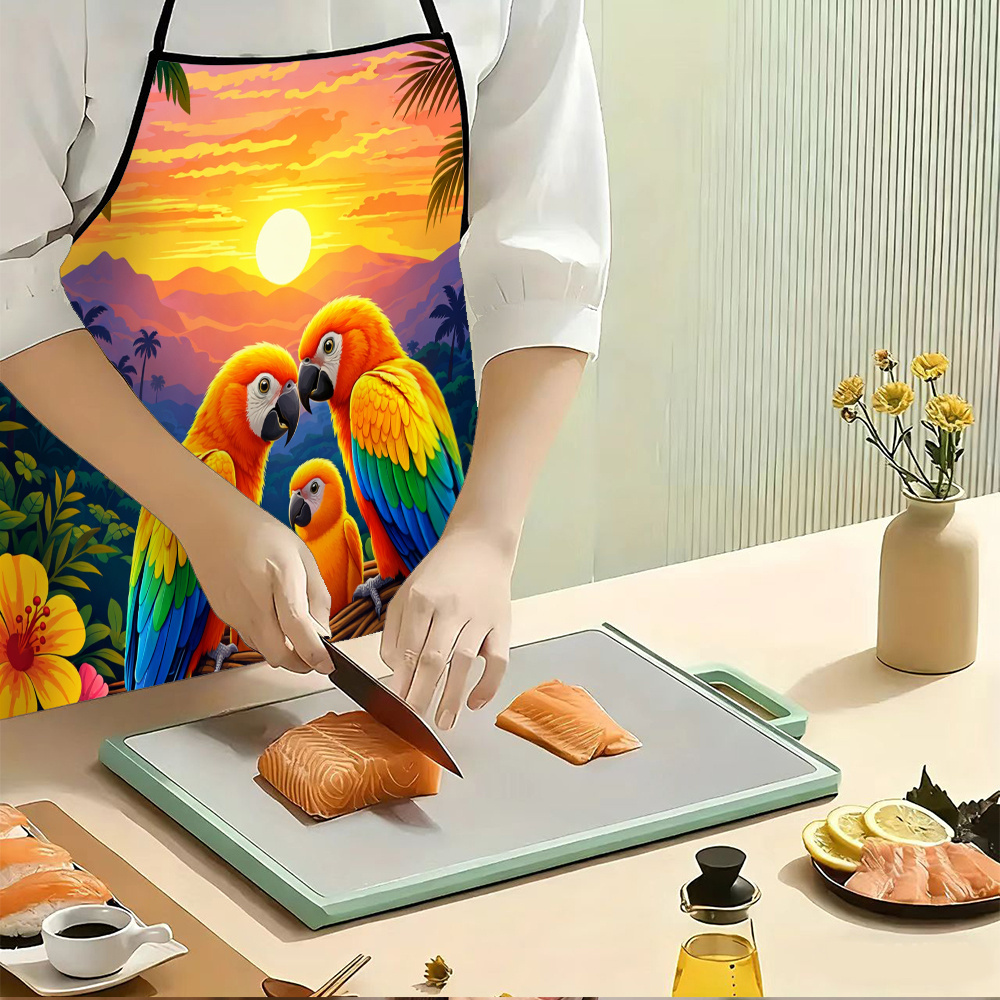 ผ้ากันเปื้อนลายครอบครัวนกแก้วห - Mom'S Home Cooking บทวิจารณ์และราคา