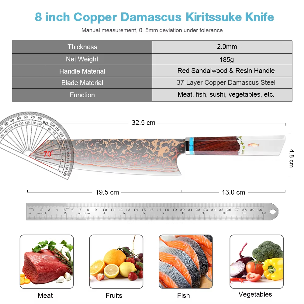 มีดเชฟคิริทสึเกะ 8 นิ้ว เหล็กด - Home Cooking In Japanese บทวิจารณ์และราคา